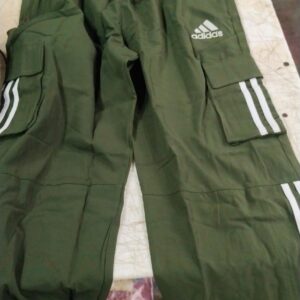 Adidas Men Green And White Colour 4 Pocket Lower Size L