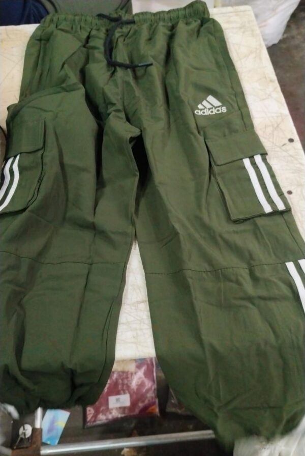 Adidas Men Green And White Colour 4 Pocket Lower Size L