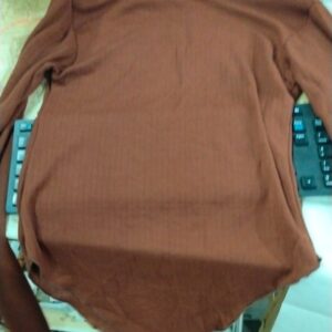 Women Brown Colour Casual Top Size S