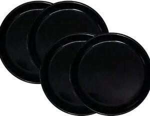 Everbuy 11 Inch Plastic Round Plain Plate Microwave Safe Set Of 4 Pcs Dinner Plate Pack Of 4