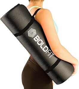 Boldfit Yoga Mats For Women And Men Nbr Material With Carrying Strap Extra Thick Exercise Mats