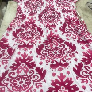 Name Pink Bloom Kurta Fabric Rayon Bottom Wear Set Kurta Pattern Printed Size Xl