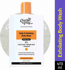 Chemist at Play Exfoliating Body Wash with Lactic Acid Salicylic Acid Vit E Treats Back Acne 473 ml