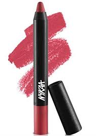 Nykaa Matte ilicious Lip Crayon Matte Finish 2 8gm with Prove Your Point Cosmetic Sharpener Kiss N Tell Shade No 06
