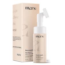Mars by GHC Tea Tree Foaming Face Wash with Built in Brush For Oil Acne Control 120ml