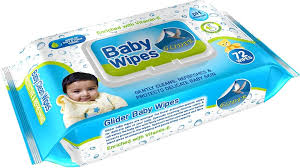 GLIDER Baby Wipes with Moisture Lock Flip Top Contains Aloe Vera Vitmain E pH balanced with No Parabens Chlorine 72 Wipes