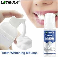 Latibule Teeth Whitening Foam to Ultra fine Deeply Clean Gums Intensive Stain Removal Teeth Whitening liquid 60 ml