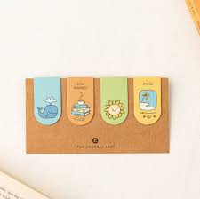 The Jounal Lab Set of 4 Magnetic Bookmarks Multicolours