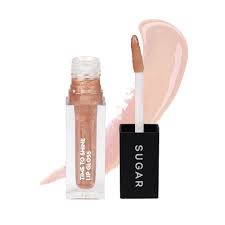 SUGAR Cosmetics Time To Shine Lip Gloss 10 Princess Aurora Golden beige with Shimmer 4 5 gms High Shine Lip Gloss with Jojoba Oil