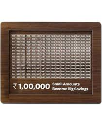 Private Lable 1 Lakh Wooden Money Piggy Bank for Kids