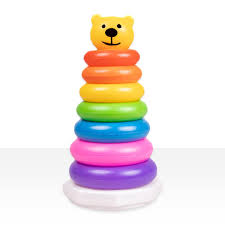 Private Lable Teddy Stacking Ring Big 7 Rings let Your Child Learn Colours Stacking and Sorting Assorted Colour Head