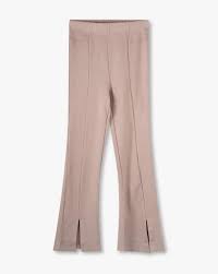 RIO GIRLS Girls Relaxed Fit Trousers with Front Slit for girls lt brown colour 9 to 10 years