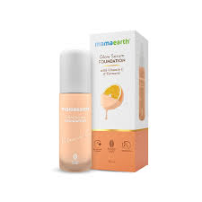 Mamaearth Glow Serum Foundation with Vitamin C Turmeric for skin 30 ml