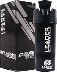Leader Water Bottle 550ml black With Holder