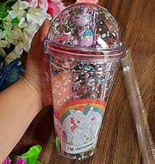 Private Lable Unicorn Water Bottler Sipper Glass 500ml