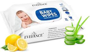 Evelance brand Baby Wipes with Lid Pack Of 1 72pcs
