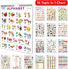 gurukanth My First ALL IN ONE SPIRAL CHART With 16 Topics Gift Set For Kids White