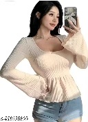 Private Label Womens Top Beige Free Size