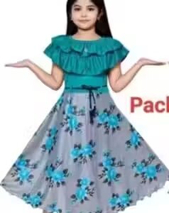 Private Label Girls Multicolour Frock Free Size
