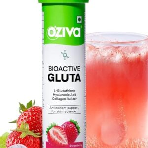 OZiva Bioactive Glutathione Tablets for Radiant Skin 10 Effervescent Tablets