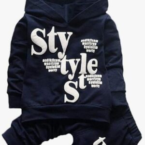 Private Label Boy Clothes Set for 1 To 5 Years Toddler Baby Boys Kid Letter Print Hoodie