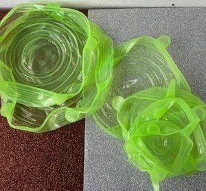 Private Label Silicone Lid Stretchable Bowl Cover Green