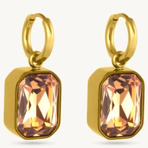 Palmonas Cuboid CZ Stone Drop Earrings