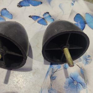 Private Label uniquella 3 Inch Legs 2 Pcs Plastic Sofa Legs Round Couch Legs 2 Pcs M8 Hanger Bolts Sofa Legs Furniture Parts Plastic