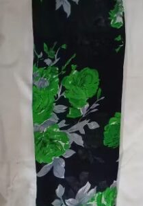 Private Label Nilisha Weaves Black Georgette Printed Saree