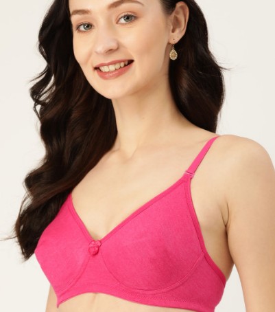 Private Label Private Label WOMEN FULL COVERAGE SEAMLESS DOUBLE LAYER PERFECT FIT NON PADDED BRA Size 42 Colour Pink