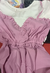 Private Label Girls Top Pant set 30 size white Peach colour