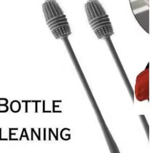 Private Label Silicone Bottle Cup Test Tube Cleaning Soft Silicone Brush PACK OF 2