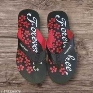 Private Label Women Black Red stylish slippers