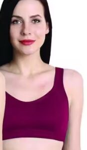 Private Label Womens Non Padded Comfortable Stylish Seamless Sports Bra Free Size Colour Pink