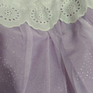 Frendz Girls 12 To 18 Months Frock White Purple Cotton