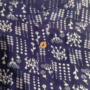 Private Label M Size Kurti Blue Colour Collar