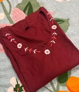 Private Label Maroon Woman Kurti XS Size