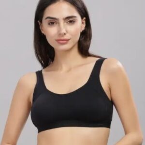 Private Label Women Sports Non Padded Bra Black Free Size