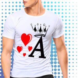 Private Label King Letter A Printed Full Sleeve Round Neck T Shirt 13 To 14 Years