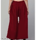 Private Label Womens Plazo Maroon Free Size