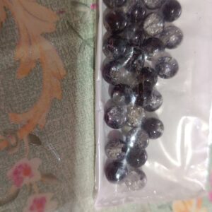 Private Label Round Stone Black White Crystal 30 Pcs Bracelet Making