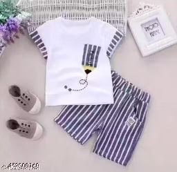 Private Label Boys Clothing Set White And Black 22 Size