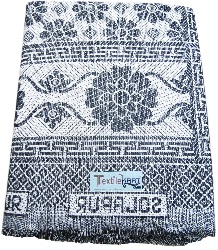 Private Label Long Durable Both Side Usable Cotton Blanket Black White