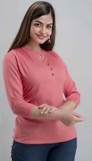 Private Label Elastic on Bottom and Sleeve Top Pink M Size