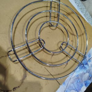 Private Label U Ask India Iron Stand Stainless Steel Trivet Round Steamer Rack for Kitchen Heat Resistant Hot Plate Dishes Holder Cooker Donga Stand Silver