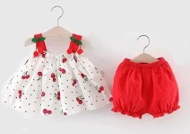 Private Label Girls Dress 16 Size White Red