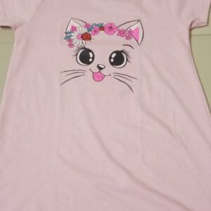 Keesor Girls Crew Neck Casual Tshirt Dress Pink Clour