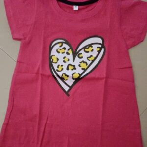 Keesor Girls Crew Neck Casual Tshirt Dress Pink Clour