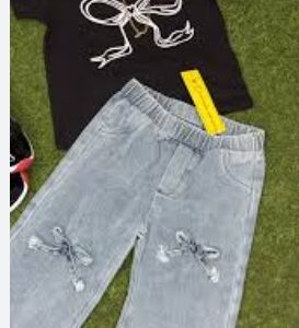 Private Label Girls top pant party wear dress blue colour