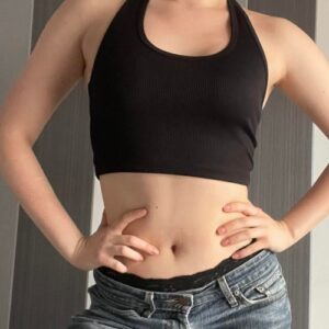 Private Label Womens Black Crop top FREE SIZE